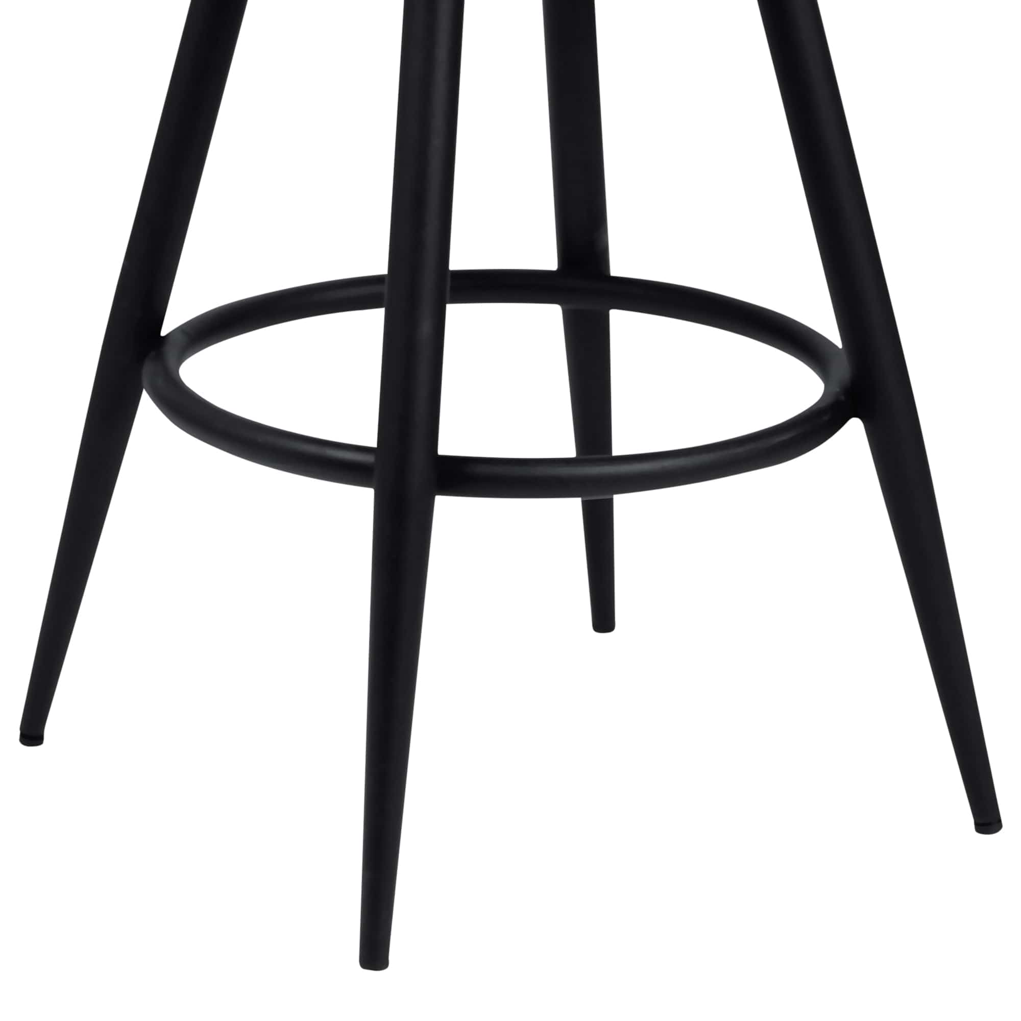 Armen Living Barstool Armen Living | Amador 30" Bar Height Barstool in a Black Powder Coated Finish and Vintage Coffee Faux Leather | 721535746996