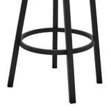 Armen Living Barstool Armen Living - Bryant 26" Counter Height Swivel Bar Stool in Black Finish and Black Faux Leather | LCBYBABLBL26