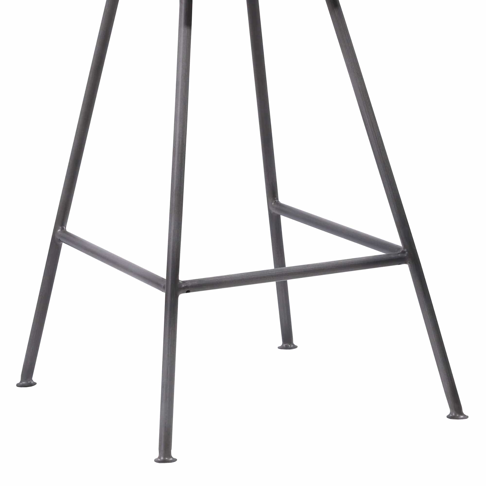 Armen Living Barstool Armen Living | Coronado Contemporary 26" Counter Height Barstool in Brushed Gray Powder Coated Finish and Gray Faux Leather | LCCDBAGR26