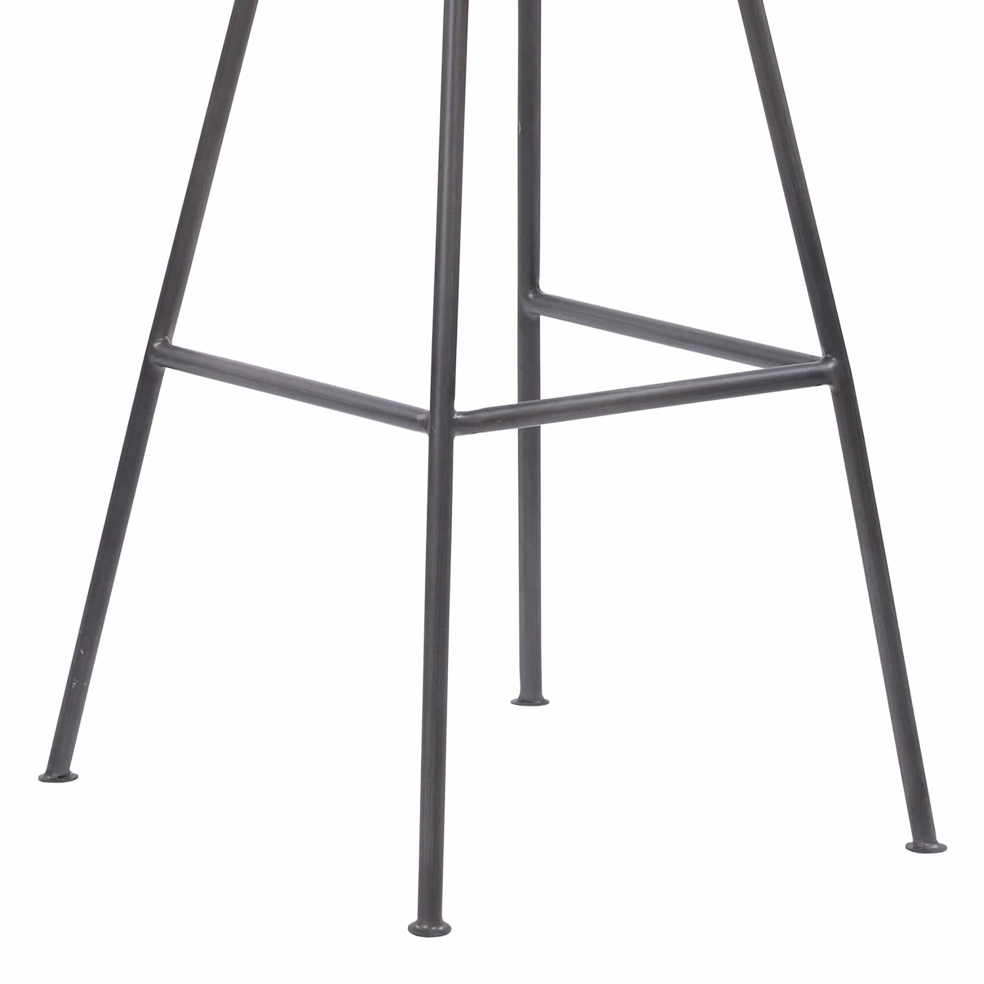 Armen Living Barstool Armen Living | Coronado Contemporary 30" Bar Height Barstool in Brushed Gray Powder Coated Finish and Gray Faux Leather | LCCDBAGR30