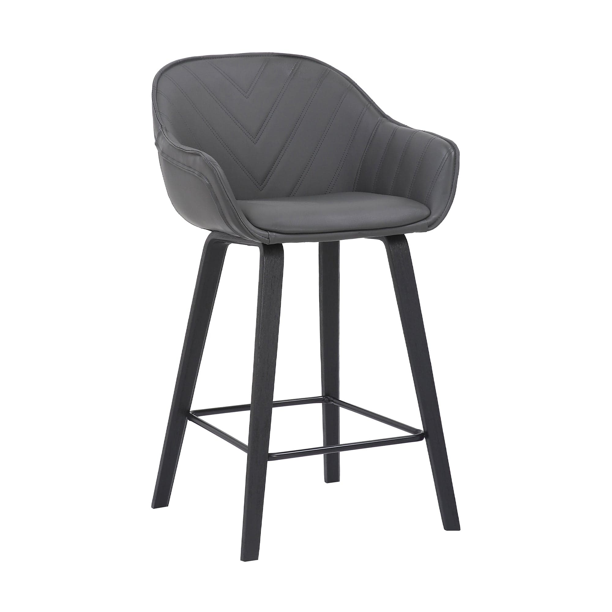 Armen Living Barstool Armen Living | Crimson Faux Leather and Wood Bar and Counter Height Stool | LCCRBAGR26