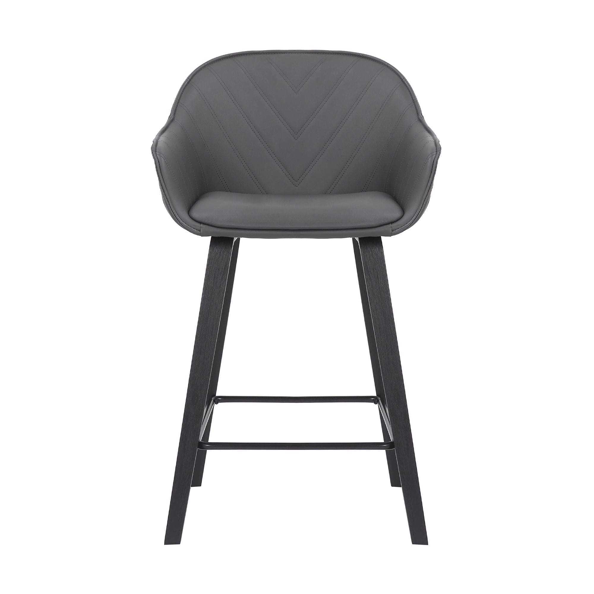 Armen Living Barstool Armen Living | Crimson Faux Leather and Wood Bar and Counter Height Stool | LCCRBAGR26