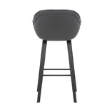Armen Living Barstool Armen Living | Crimson Faux Leather and Wood Bar and Counter Height Stool | LCCRBAGR30