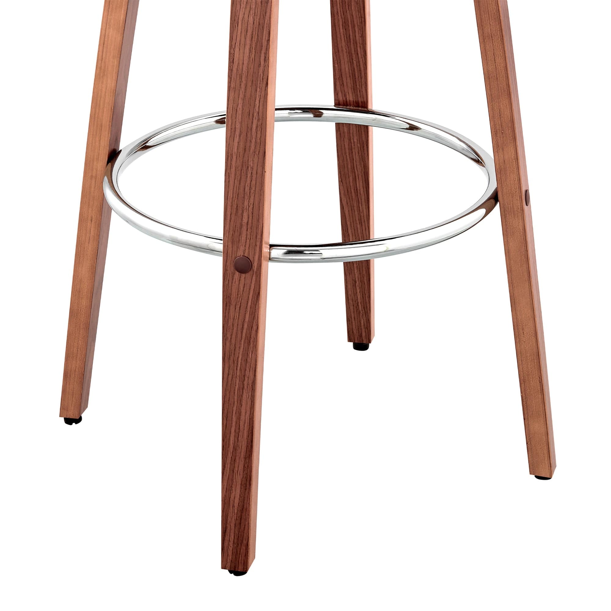 Armen Living Barstool Armen Living - Daxton 26" Gray Faux Leather and Walnut Wood Bar Stool | LCDXBAWAGR26