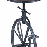 Armen Living Barstool Armen Living - Harlem Adjustable Height Swivel Pine Wood and Metal Bicycle Bar Stool | LCHASTSBPI