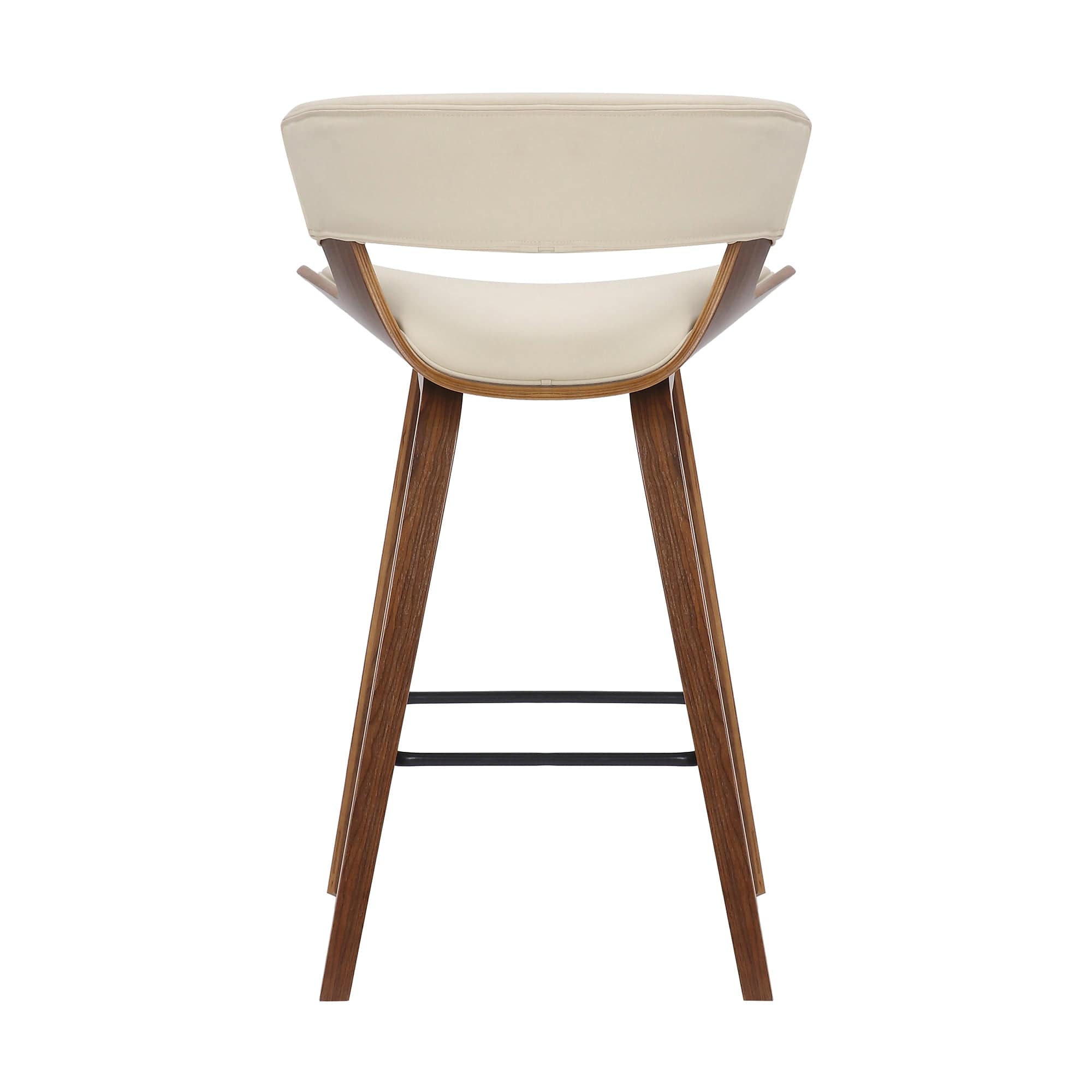 Armen Living Barstool Armen Living | Jagger Modern 26" Wood and Faux Leather Counter Height Bar Stool | LCJGBAWACR26