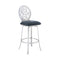 Armen Living Barstool Armen Living | Lotus Contemporary 30" Bar Height Barstool in Brushed Stainless Steel Finish and Gray Faux Leather | LCLTBABSGR30