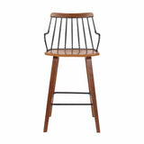 Armen Living Barstool Armen Living | Micah Walnut and Metal Modern 26" Counter Height Bar Stool | LCMIBAWA26