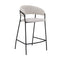 Armen Living Barstool Armen Living | Nara 26" Cream Faux Leather and Metal Counter Height Bar Stool | LCNRBABLCRM26