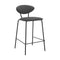 Armen Living Barstool Armen Living | Neo 26" Gray Faux Leather and Metal Counter Height Bar Stool | LCNEBABLGR26