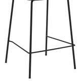 Armen Living Barstool Armen Living | Neo 26" Gray Faux Leather and Metal Counter Height Bar Stool | LCNEBABLGR26