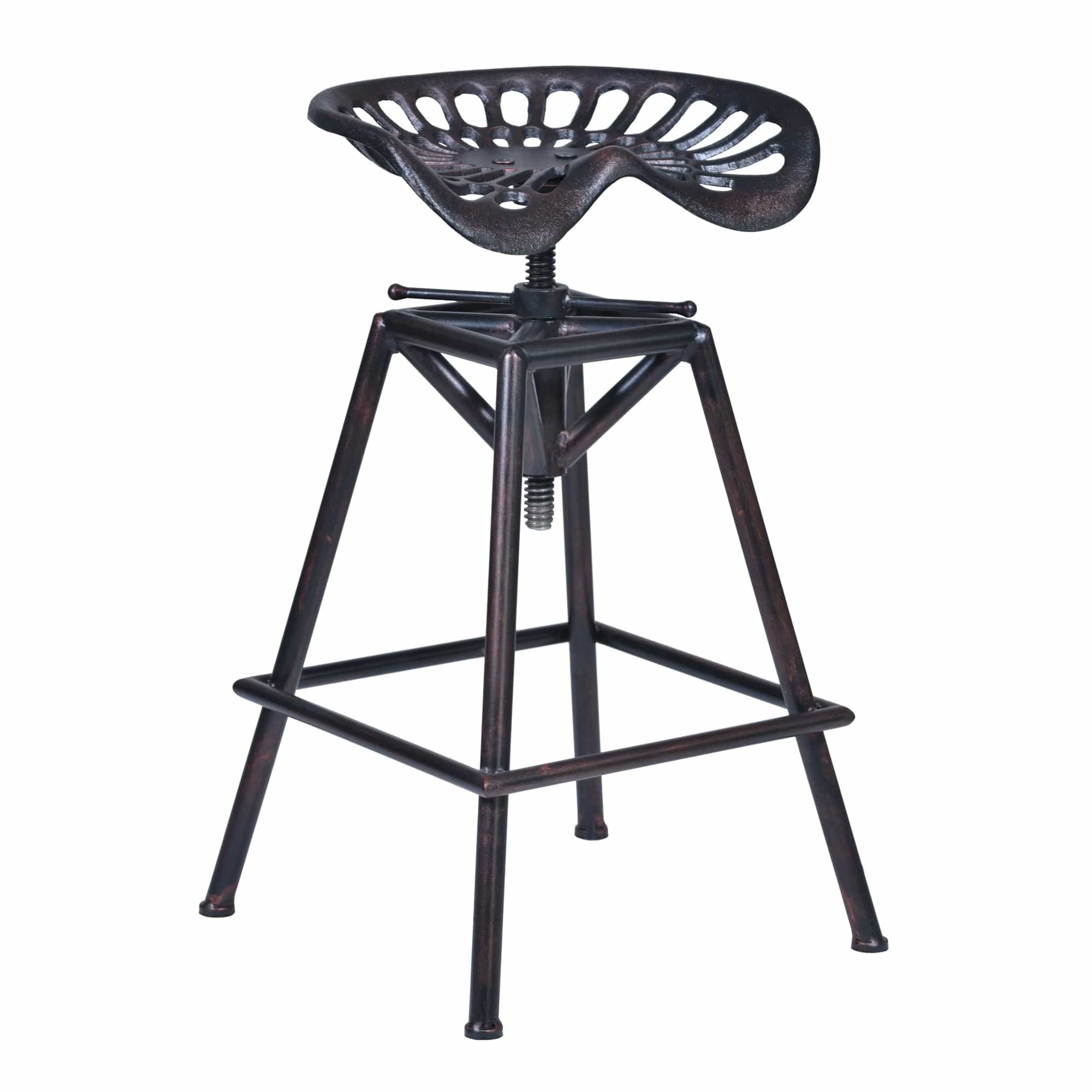 Armen Living Barstool Armen Living - Osbourne Adjustable Barstool in Industrial Copper Metal finish | LCOSSTRECO26