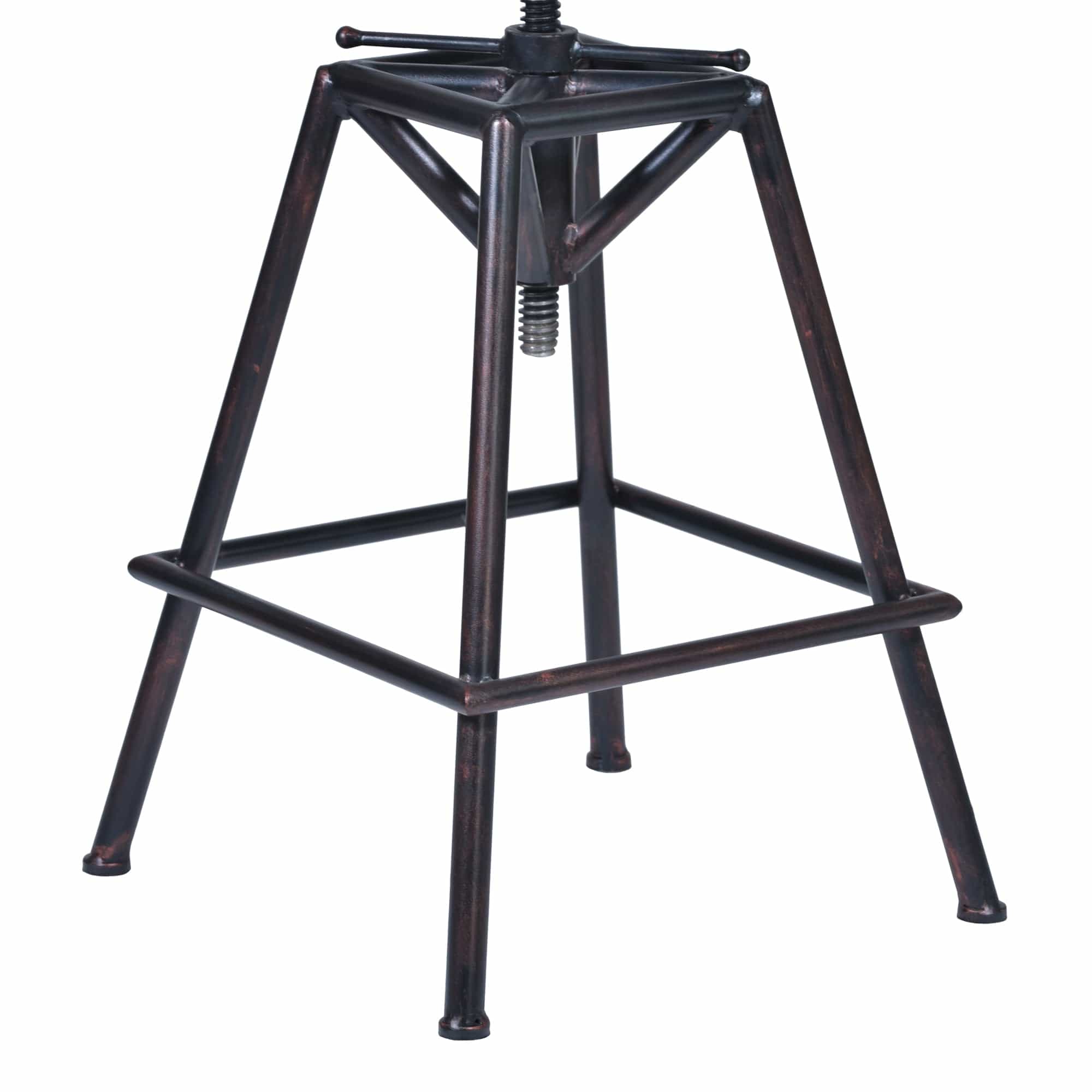 Armen Living Barstool Armen Living - Osbourne Adjustable Barstool in Industrial Copper Metal finish | LCOSSTRECO26