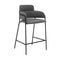 Armen Living Barstool Armen Living | Oshen 26" Gray Faux Leather and Metal Counter Height Bar Stool | LCOSBABLGRY26