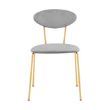 Armen Living Barstool Armen Living | Oshen 26" Gray Faux Leather and Metal Counter Height Bar Stool | LCOSBABLGRY26