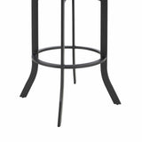 Armen Living Barstool Armen Living - Pharaoh Swivel 26" Auburn Bay and Brown Faux Leather Bar Stool | 721535743292