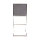 Armen Living Barstool Armen Living | Pinellas 30" Vintage Gray Faux Leather and Brushed Stainless Steel Bar Stool | 721535752607