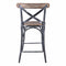 Armen Living Barstool Armen Living - Sloan 26” Industrial Grey and Pine Wood X-Back Counter Height Counter Stool | LCSLSTSBPI26