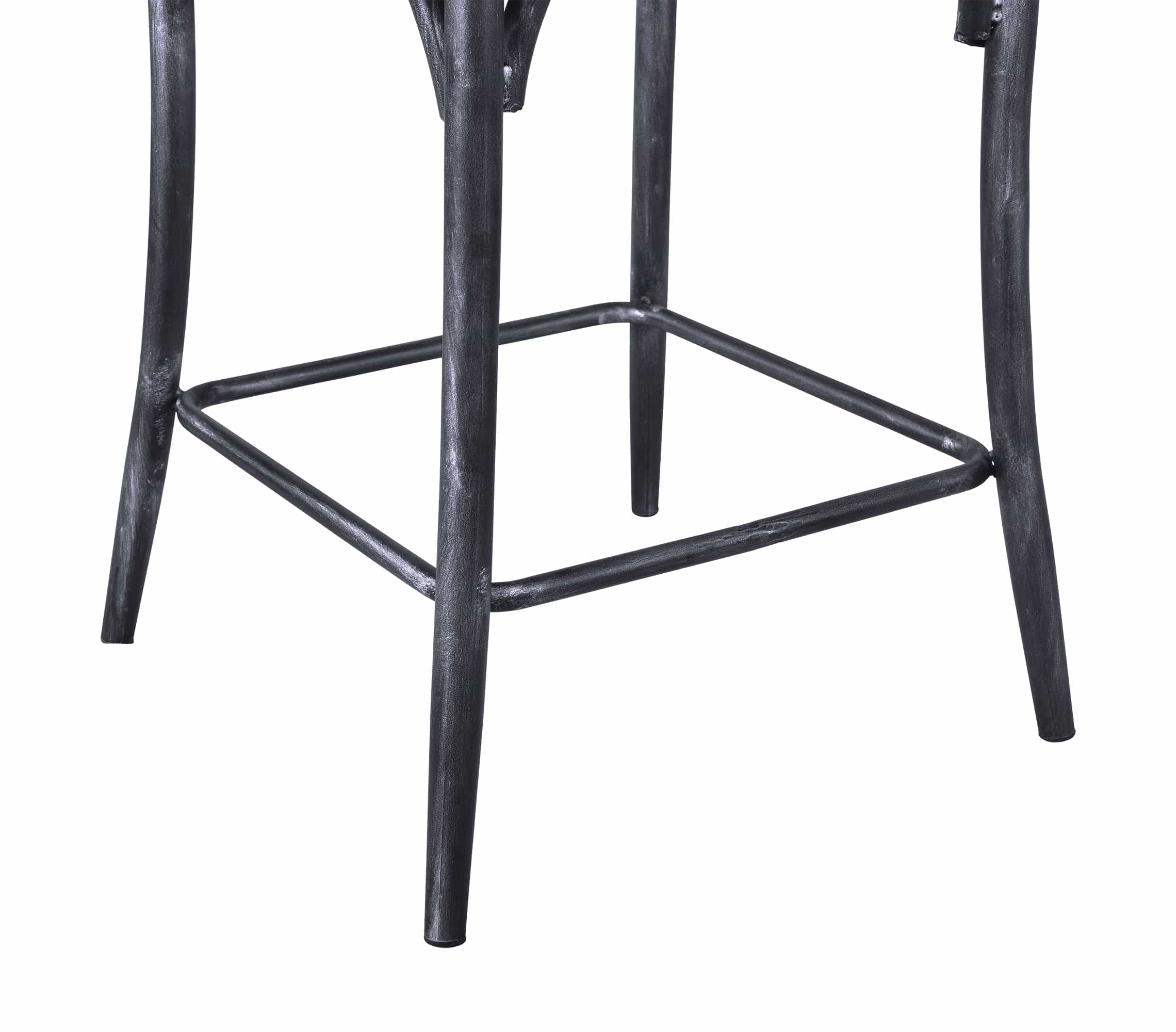 Armen Living Barstool Armen Living - Sloan 26” Industrial Grey and Pine Wood X-Back Counter Height Counter Stool | LCSLSTSBPI26