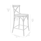 Armen Living Barstool Armen Living - Sloan 26” Industrial Grey and Pine Wood X-Back Counter Height Counter Stool | LCSLSTSBPI26