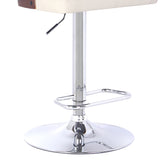 Armen Living Barstool Armen Living - Storm Barstool in Chrome finish with Walnut wood and Black Faux Leather | LCSTBAWABL