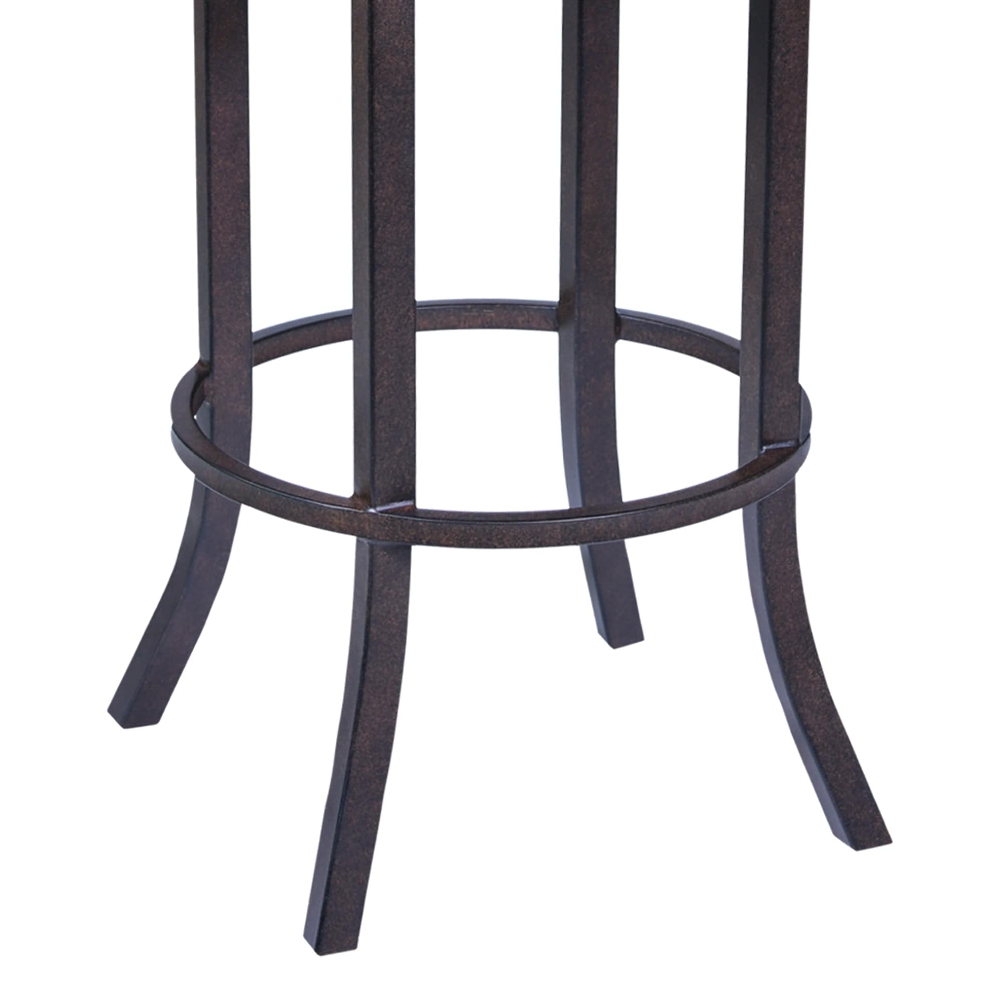 Armen Living Barstool Armen Living | Tahiti 30" Barstool in Auburn Bay finish with Brown Pu upholstery | LCTA30BABR