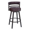 Armen Living Barstool Armen Living | Titana 26" Barstool in Auburn Bay finish with Brown Pu upholstery | 721535746842