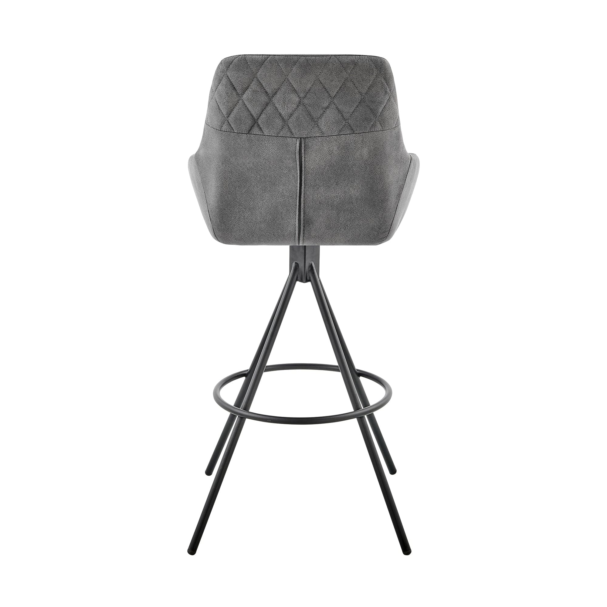 Armen Living Barstool Charcoal Fabric and Black Finish Armen Living - Odessa 30" Bar Height Bar Stool in Charcoal Fabric and Black Finish | LCODBACH30