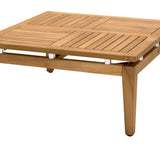 Armen Living Outdoor Coffee Table Armen Living | Arno Outdoor Square Teak Wood Coffee Table | LCARCOTK