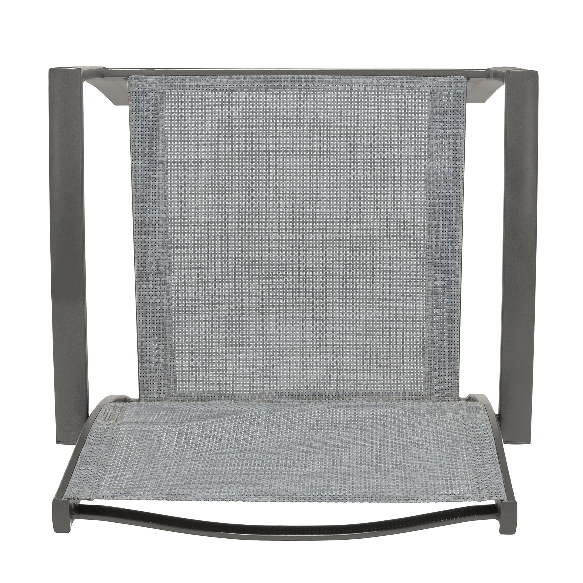 Armen Living Outdoor Dining Chairs Armen Living | Solana Outdoor Aluminum Arm Dining Chairs in Cosmos Grey Finish - Set of 2 | LCSLCHGR