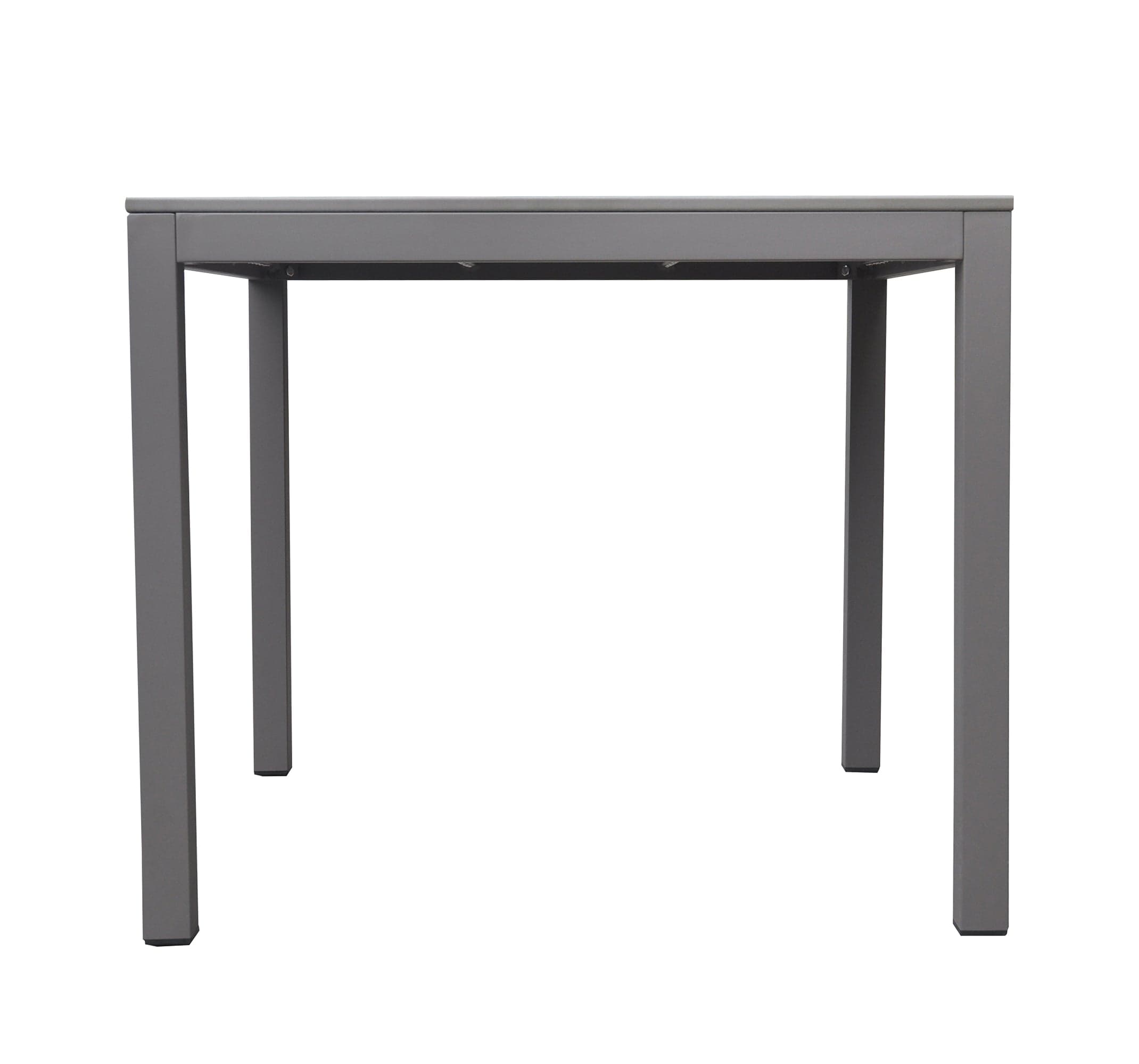 Armen Living Outdoor Dining Set Armen Living | Bistro Dining Set Grey Powder Coated Finish (Table with 4 chairs) | SETODBI