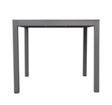 Armen Living Outdoor Dining Set Armen Living | Bistro Dining Set Grey Powder Coated Finish (Table with 4 chairs) | SETODBI
