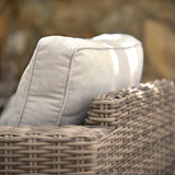 Armen Living Outdoor Lounge Chair Armen Living | Bahamas Outdoor Wicker & Teak Wood Lounge Chair with Beige Olefin | LCBACHBR