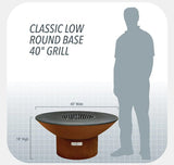 Arteflame ARTEFLAME BLACK LABEL CLASSIC 40" FIRE PIT - LOW ROUND BASE