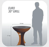 Arteflame Arteflame Classic 30 inches Outdoor Grill Tall Euro Base. Wood Fire Pit Bowl. 2 in 1. AF30EUROHBSET