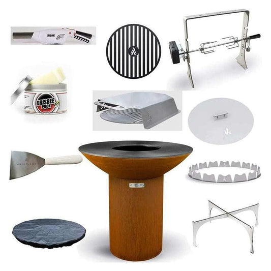 Arteflame Arteflame Classic 40" Grill/10-Pc High Round Base Home Chef Max Bundle