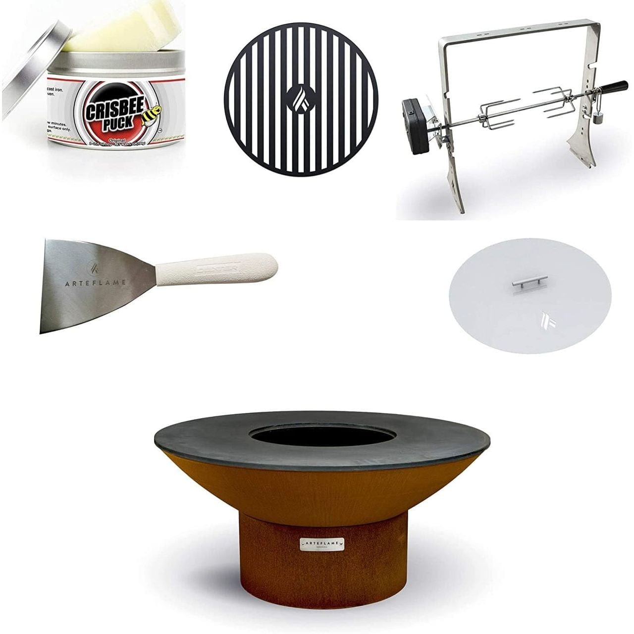 Arteflame Arteflame Classic 40" Grill/5-Pc Low Round Base Home Chef Bundle