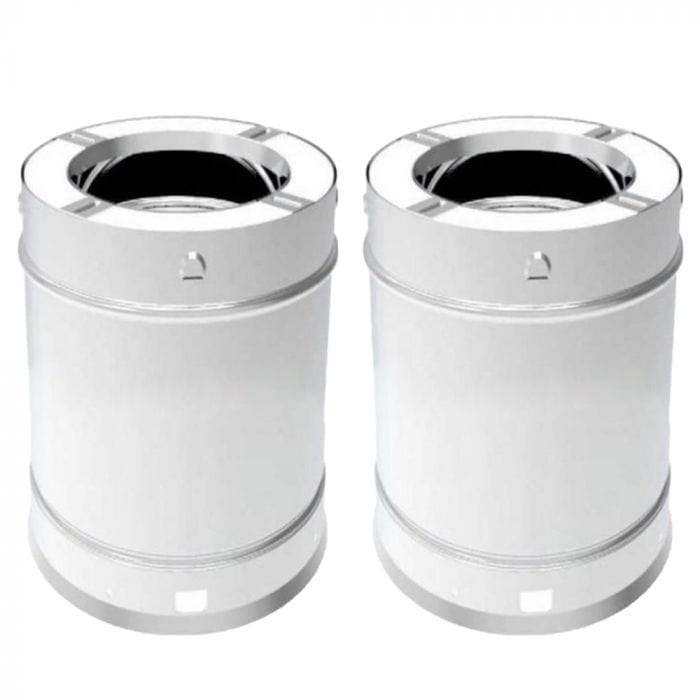 Astria Superior 6-Inch Stainless Steel Chimney Pipe for 7-Inch Snap-Pak Chimney, 2-Pack (7SPS6-2)