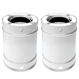 Astria Superior 6-Inch Stainless Steel Chimney Pipe for 7-Inch Snap-Pak Chimney, 2-Pack (7SPS6-2)