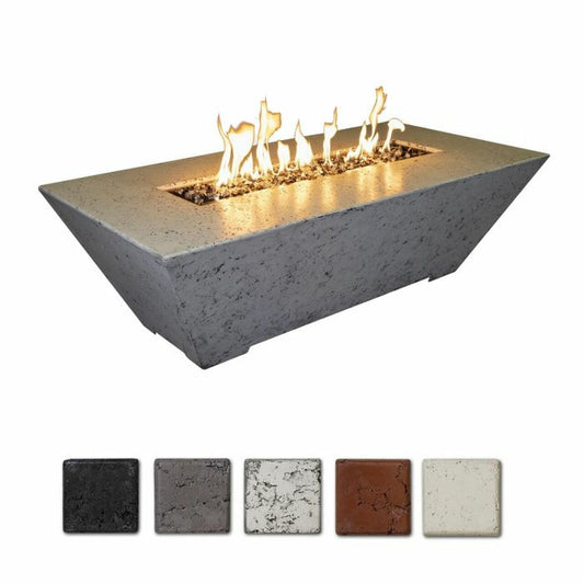 Athena Fire Pit Olympus 60" Rectangular Concrete Fire Pit | Grand Canyon Gas Logs | ORECFT-603018 | Propane or Natural Gas