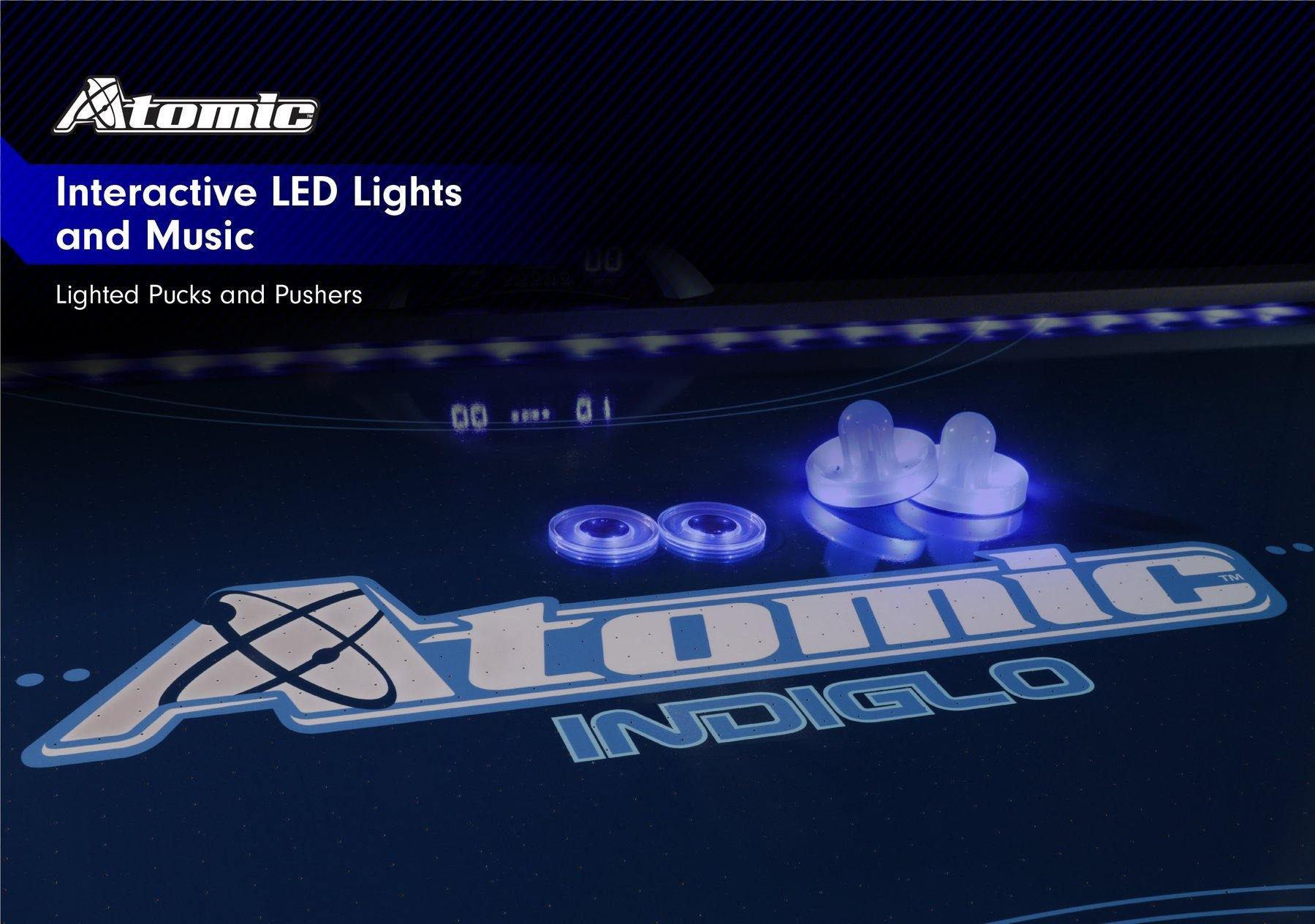 Atomic Gameroom ATOMIC - Indiglo 7.5 Lighted Air Hockey Table - G04801W