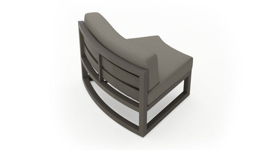 Harmonia Living - Avion Curve Seat - Slate (pack of 2) | AVN-SL-CRVS