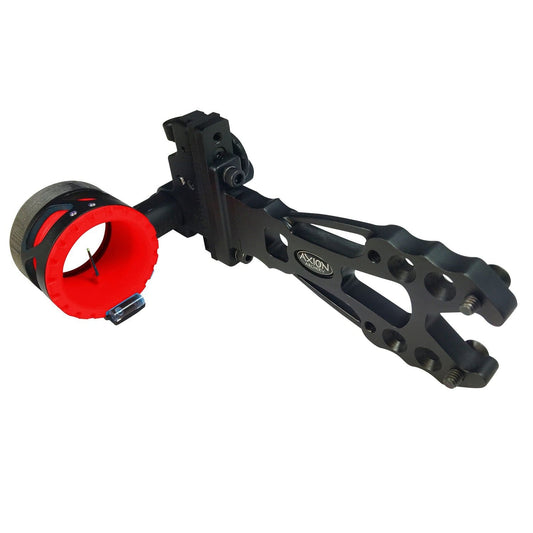 Axion Optics : Sights Axion Shift Single Pin Sight .019in Black w/Red Guard Ring
