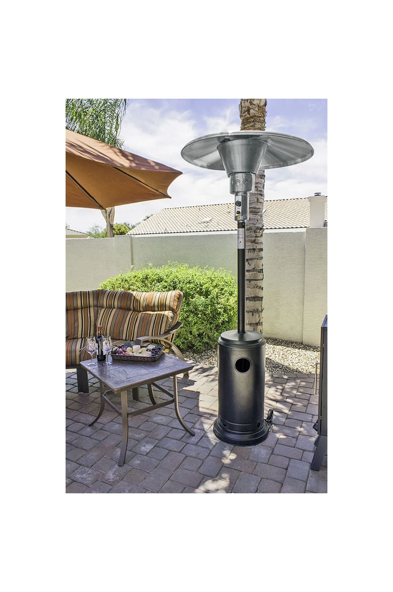 90" Tall Commercial Patio Heater in Black | BURN-2400-BLK