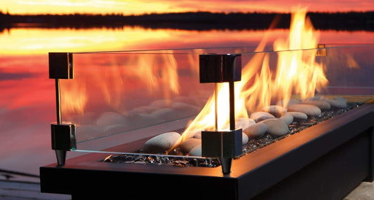 Barbara Jean Linear Outdoor Fire Stands Barbara Jean - Fire Stand with Linear Burner 48" - Flat Black