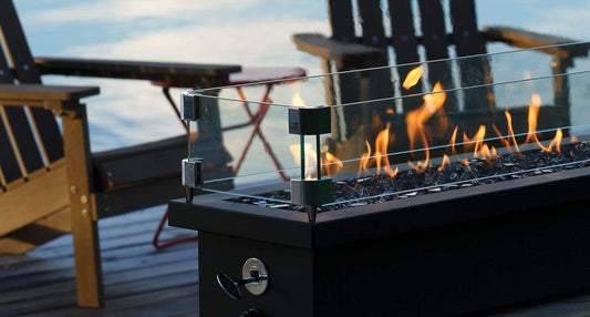 Barbara Jean Linear Outdoor Fire Stands Natural Gas Barbara Jean - Fire Stand with Linear Burner 48" - Flat Black