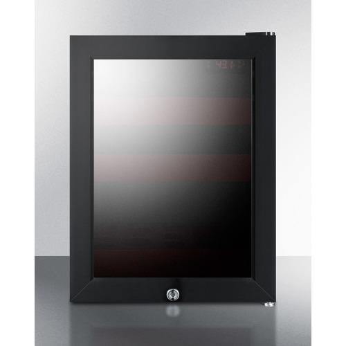 BEAUTIFRIDGE All-Refrigerators BeautiFridge 14" 0.85 cu.ft. Black with Glossy Ruby Trays & Mirror-Tinted Glass Door Cosmetics Refrigerator