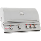 Blaze Gas Grill Propane 32" 4 Burner with Red knob Lights and Interior Lights