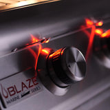 Blaze Gas Grills 32" 4 Burner with Red knob Lights and Interior Lights LP/ NG - Marine Grade