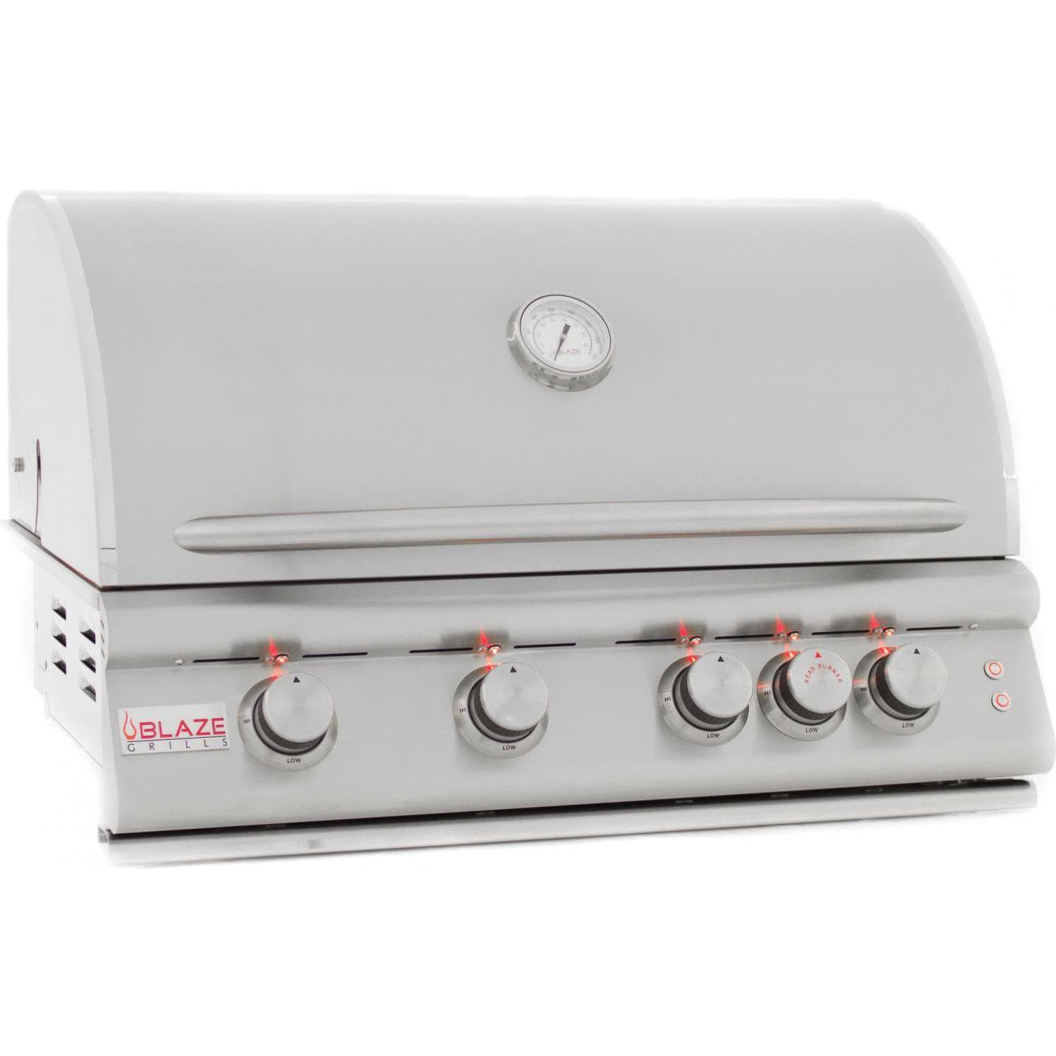 Blaze Premium Gas Grill Blaze Premium LTE 32-Inch 4-Burner |Natural Gas or Propane | Free Standing | Gas Grill With Rear Infrared Burner & Grill Lights - BLZ-4LTE2